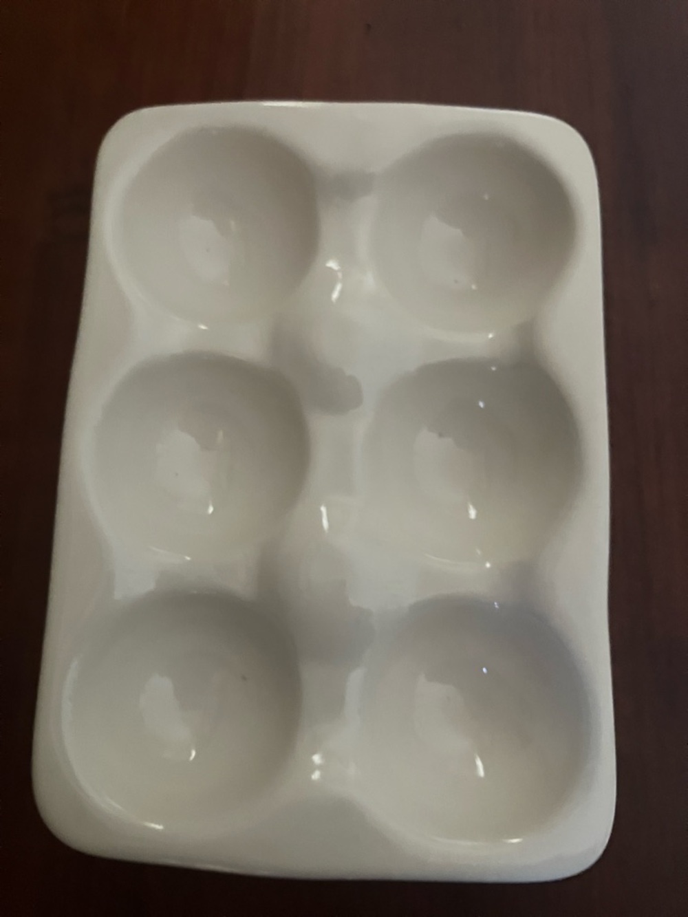 Rae Dunn FARM FRESH 6 egg holder keeper country breakfast half dozen EUC - Picture 2 of 5